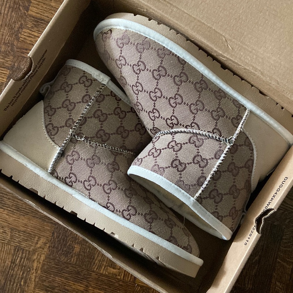 New UGG tan and cream